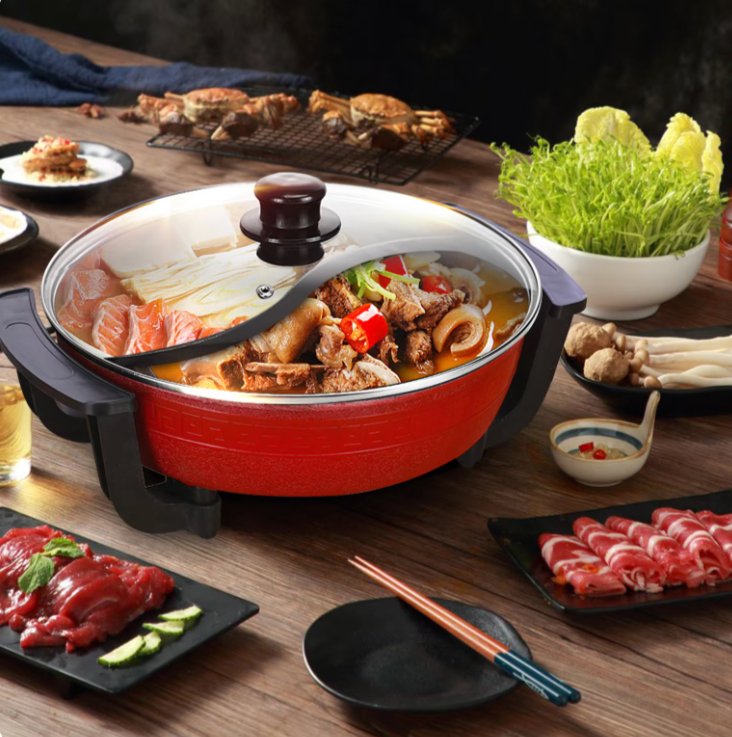 Tweevaks Hotpot in Rood – Geniet van Dubbele Smaken in Één Pan! - DeHotPotShop