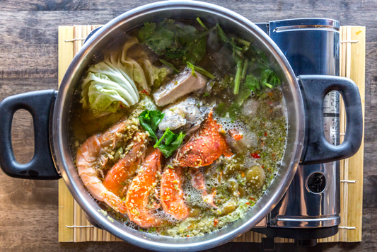 Seafood hotpot: een frisse hotpot met vis en zeevruchten - De Hotpotshop