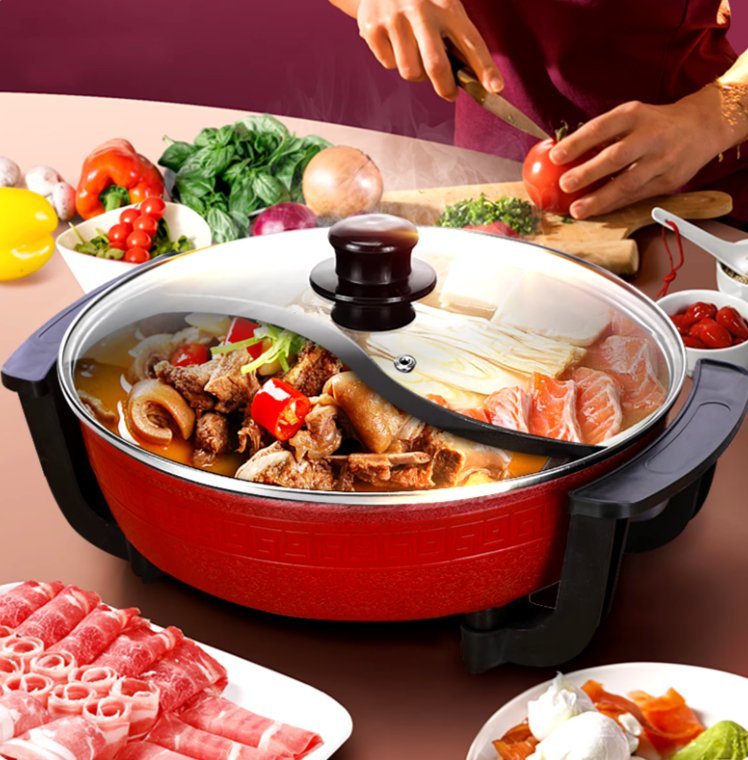 Tweevaks Hotpot in Rood – Geniet van Dubbele Smaken in Één Pan! - De Hotpotshop